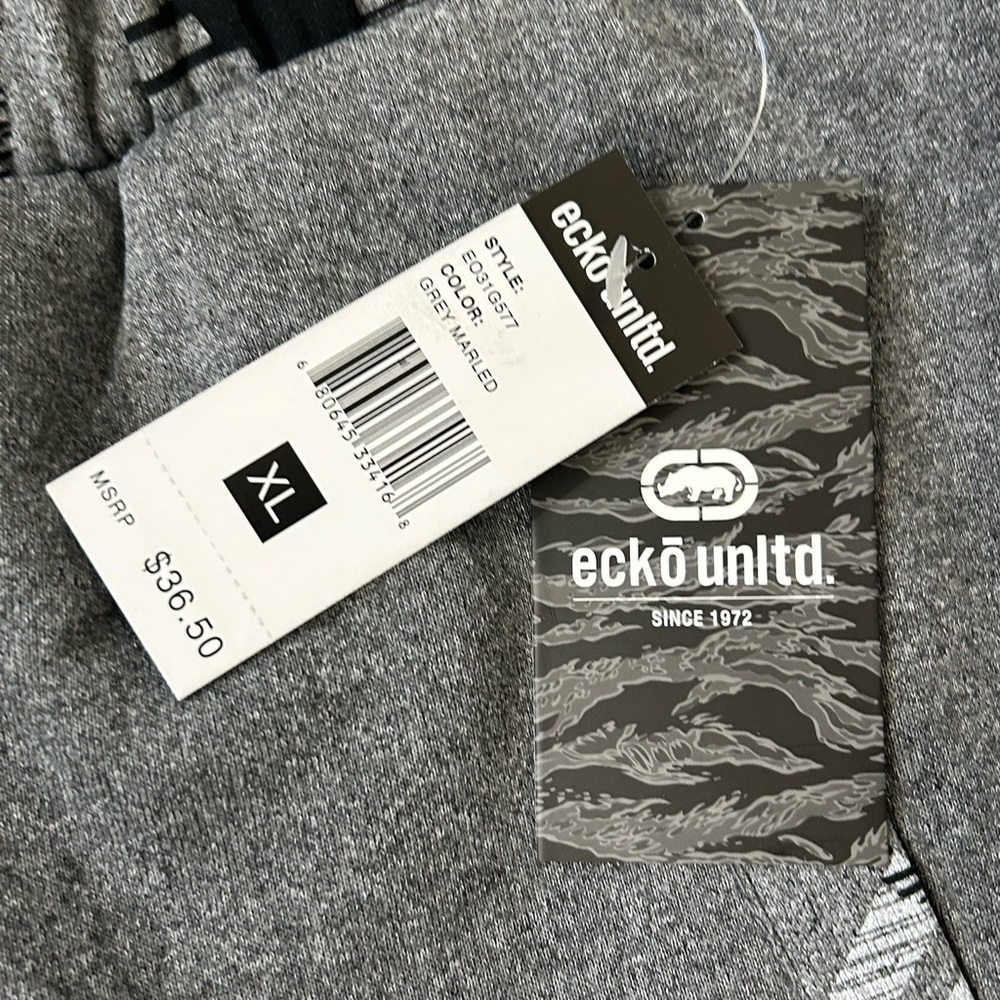 NWT Ecko Unltd Men's Sweatpants Embroidered Vertical Logo Fleece Jogger - XL - Picture 3 of 12